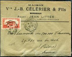 MARTINIQUE - N° 144, OBL. COLON AU HAVRE / L.N° 2 LE 24/5/1934, POUR REIMS - TB - Cartas & Documentos