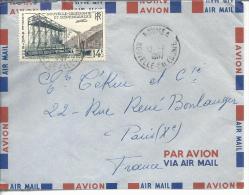 De Nouméa Pour Paris Timbre A66  1957 - Gebraucht