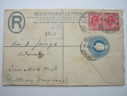 1909, Registered Letter  To Natal - Transvaal (1870-1909)