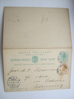 1899, Postal Stationary Used To Germany - Oranje-Freistaat (1868-1909)