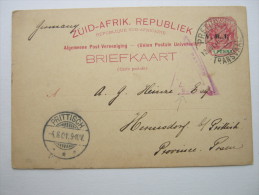 1901,postal Stationary To Germany , Long Message On Back. - Transvaal (1870-1909)