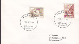 Denmark Sonderstempel HERNING - Det Jydske Ungskue 1967 Cover Brief Water Mill Wasser Mühle Moulin (Cz. Slania) - Briefe U. Dokumente