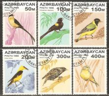 Azerbaijan 1996 Mi# 313-318 Used - Birds - Azerbaïjan