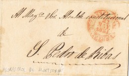 6081. Carta Entera Pre Filatelica MONISTROL De MONTSERRAT (Barcelona) 1854 - ...-1850 Prephilately