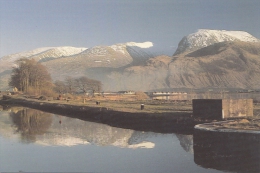 BT18212 Ben Nevis And Aonach Mor From The Caledonian Canal At Corpach     2 Scans - Inverness-shire