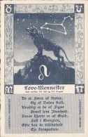 Denmark PPC Astronomiev Løve Lion Löwe Star Sign Løve-Mennesker Unused Card (2 Scans) - Astronomy