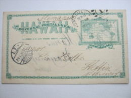 1894, Postal Stationary Send To Germany, Long Message On Backside - Hawaï