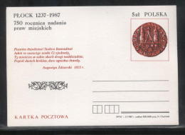 POLAND PC 1987 750TH ANNIV OF PLOCK TOWN RIGHTS MINT CREST SEAL - Briefe U. Dokumente