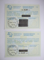 1979, IAS, 2 Antwortscheine - Cartas & Documentos