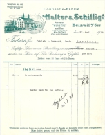 Rechnung  "Confiserie Fabrik Halter & Schilling, Beinwil Am See"             1938 - Switzerland