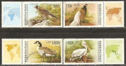 Burkina Faso 1996 Mi# 1406-1409 Zf Used - Birds - Burkina Faso (1984-...)