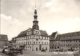 Cpsm Pirna, Markt Mit Rathaus, Marché Et Hôtel De Ville - Pirna