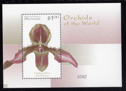 Micronesia MNH Scott #368 Souvenir  Sheet $1 Paphiopedilum Hirutissimum - Orchids Of The World - Micronesië