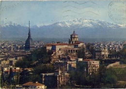 Torino - La Mole E Il Monte Mdei Cappuccini - Formato Grande Viaggiata - D - Castello Del Valentino