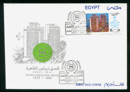 EGYPT / 1995 / CAIRO SHERATON HOTEL / FDC - Brieven En Documenten