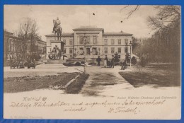 Deutschland; Kiel; Kaiser Wilhelm Denkmal Und Universität; 1899 - Kiel