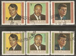 Guinea 1968 Mi# 506-511 A Used - Martyrs For Freedom - Kennedy (John F.)