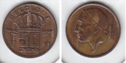 50 CENTIMES Bronze Baudouin 1969 FR - 03. 50 Centimos