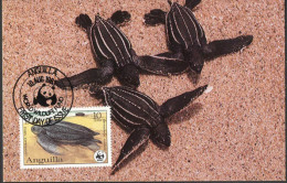ANGUILLA - TURTLES - WWF - MAX CARD  - 1983 - Schildpadden