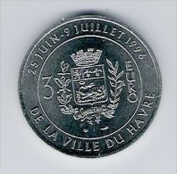 3 Euro Temporaire Precurseur LE HAVRE  1996, RRRR, Nickel, Nr. 374 - Euros Des Villes