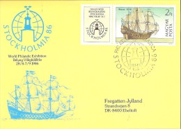 SWEDEN   #  POSTCARD STOCKHOLM 86 WITH STAMPS FROM HUNGARY - Interi Postali