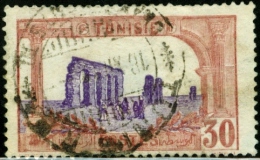 TUNISIA, FRENCH PROTECTORATE, ACQUEDOTTO ADRIANO, 1920, FRANCOBOLLO USATO, Mi 37, Scott 41, YT 36 - Used Stamps