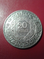 SUPERBE.20 FRANCS 1933 DU MAROC  (EN ARGENT) - Marocco