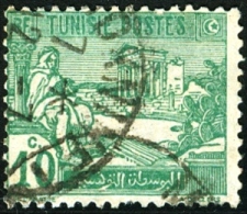 TUNISIA, FRENCH PROTECTORATE, DOUGGA, 1922, FRANCOBOLLO USATO, Mi 86, Scott 6, YT 76 - Used Stamps