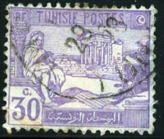 TUNISIA, FRENCH PROTECTORATE, DOUGGA, 1926, FRANCOBOLLO USATO, Mi 89, Scott 68, YT 102 - Oblitérés