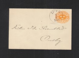 Sweden Stationery  Cover 1893 Lund - Postal Stationery