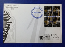 UAE / EMIRATES ARABES  2013 -  10th DUBAI INTERNATIONAL FILM FESTIVAL 4v Se Tenant FDC / First Day Cover - As Scan - Emirats Arabes Unis (Général)