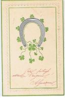 EMBOSSED POSTCARD 1900s - CLOVER & LUCKY SHOE HORSE - 27 - ...-1850 Prefilatelia