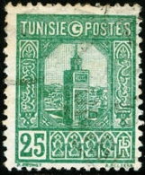 TUNISIA, FRENCH PROTECTORATE, GRANDE MOSCHEA TUNISI,1926, FRANCOBOLLO USATO, Mi 12, Scott 81, Yt 127 - Gebraucht