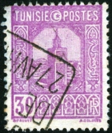 TUNISIA, FRENCH PROTECTORATE, GRANDE MOSCHEA TUNISI, 1926, FRANCOBOLLO USATO, Mi 129, Scott 83, YT 129 - Gebraucht