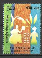 INDIA, 2007,  International Day Of The Disabled Persons,  MNH,(**) - Unused Stamps