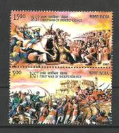 INDIA, 2007, 150 Years Of War Of Independence, Setenant Set 2 V, MNH, (**) - Neufs
