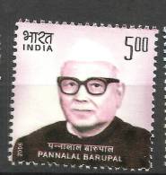 INDIA, 2006, Pannalal Barupal, (Freedom Fighter, Social Reformer, Parliamentarian),  MNH, (**) - Unused Stamps