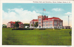 Voorhees Hall And Dormitory Huron College Huron South Dakota Curteich - Altri & Non Classificati