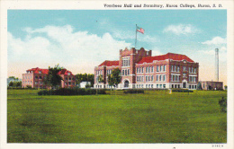 Voorhees Hall And Dormitory Huron College Huron South Dakota Curteich - Andere & Zonder Classificatie