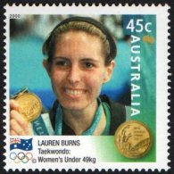 AUSTRALIA 2000 - OLYMPIC GAMES SYDNEY 2000 - OLYMPIC GOLD WINNERS - TAEKWONDO - LAUREN BURNS - Non Classés