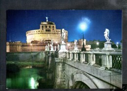 L749 Roma, Castel S. Angelo  - Notturno, Nuit, Nocturne, Nachts - Nice Flamme, Timbre: Risparmio Postale - Castel Sant'Angelo