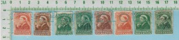 Fiscaux  Canada 1868 ( 8 Bill Stamp  FB-38, 39, 40, 40, 41, 42, 43, 46  ) Timbre Taxe Revenues Stamp  2 Scan - Fiscali