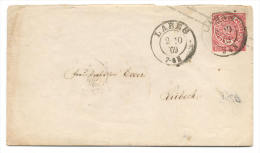 NDP - Brief Ohne Inhalt - Labes 1869 Nach Lübeck - Entiers Postaux