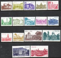 South Africa 1982 - Architecture Definitives To 2r SG511-519 & 521-526 MNH Cat £6.20 SG2002/2015 - See Description Below - Nuovi
