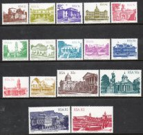 South Africa 1982 - Architecture Definitives To 2r SG511-519 & 521-526 MNH Cat £6.20 SG2002/2015 - See Description Below - Nuevos