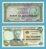 MOZAMBIQUE - 100 + 1000 ESCUDOS - ND ( 1976 ) - UNC. - Mozambique