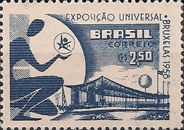 BRAZIL - WORLD'S FAIR, BRUSSELS - EMBLEM AND BRAZILIAN PAVILION 1958 - MNH - Unused Stamps