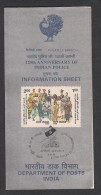 India, 1986, Indian Police Force, 125th Anniversary,  Folder, Brochure - Brieven En Documenten