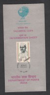 India, 1986, Sagarmal Gopa, Freedom Fighter,  Folder - Briefe U. Dokumente