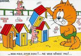 BARBEROUSSE Non Mais Dites Donc Ne Vous Genez Pas, Chat, Souris, Cabines De Plage - Barberousse